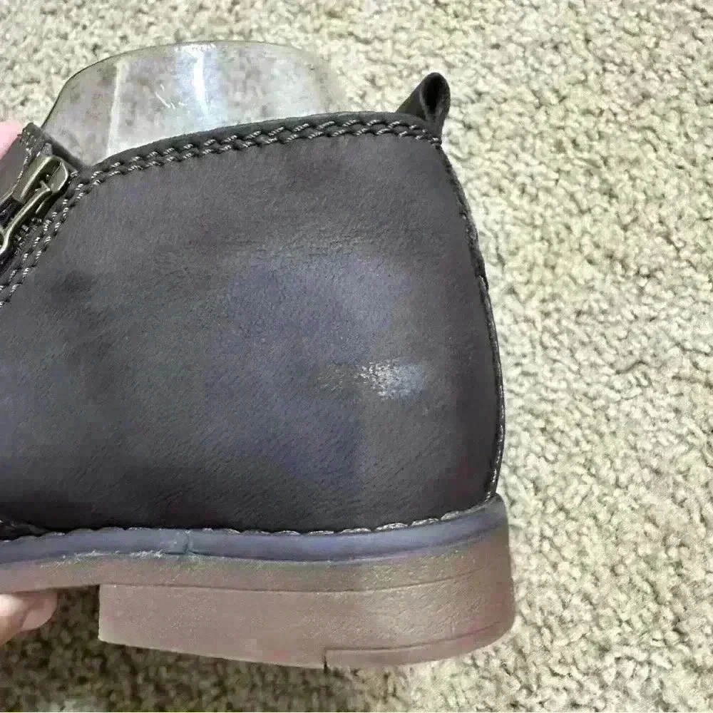 Hush Puppies  Brown Nubuck‎ Leather Ankle Boots Women’s 7.5M Dark Academia